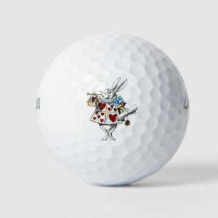Balles De Golf White Rabbit Alice Wonderland Hearts