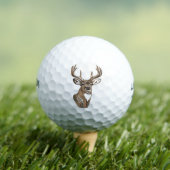 Balles De Golf Whitetail Buck Deer Head (T-shirt Insitu)