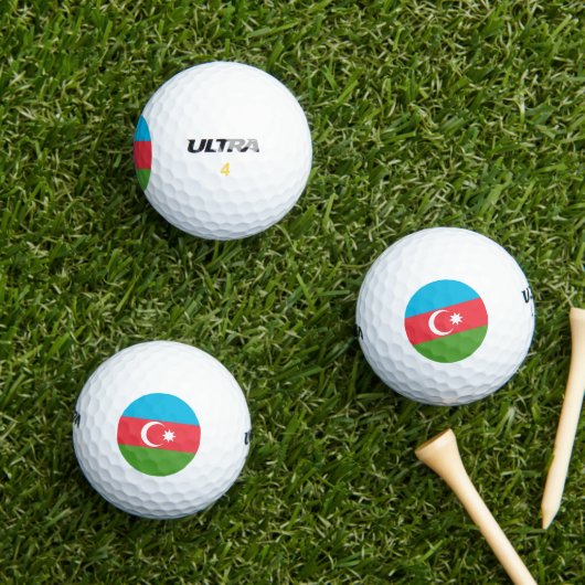 Balles De Golf Wilson Golf Ball avec drapeau d'Azerbaïdjan (Herbe in situ)