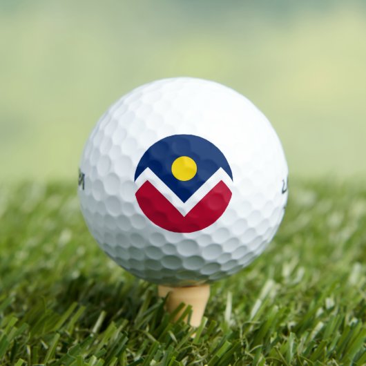 Balles De Golf Wilson Golf Ball avec drapeau de Denver City, USA (T-shirt Insitu)