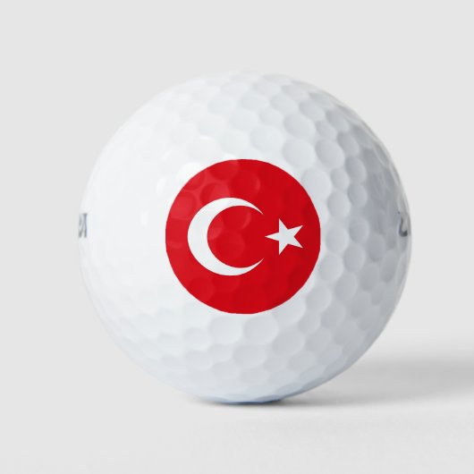 Balles De Golf Wilson Golf Ball avec drapeau de la Turquie (Devant)
