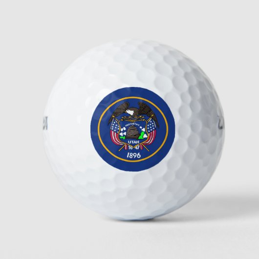 Balles De Golf Wilson Golf Ball avec drapeau de l'Utah (Devant)