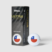 Balles De Golf Wilson Golf Ball avec drapeau du Chili (Emballage)