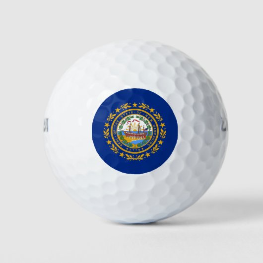 Balles De Golf Wilson Golf Ball avec drapeau du New Hampshire (Devant)