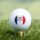 Balles De Golf Wilson Golf Ball avec le drapeau de l'Iowa, USA (T-shirt Insitu)