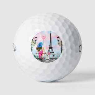 Balles De Golf Woman In Paris Golf Balls Tour Eiffel Cadeau