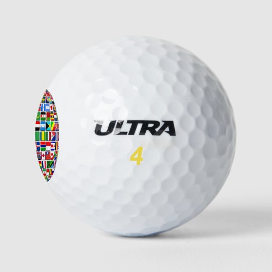 Balles De Golf World Flags Globe, International, (Logo)
