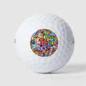 Balles De Golf World Flags Globe, International, (Devant)