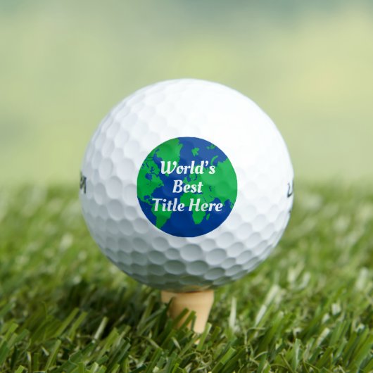 Balles De Golf World's Best Professional Job Title World Globe Go (T-shirt Insitu)