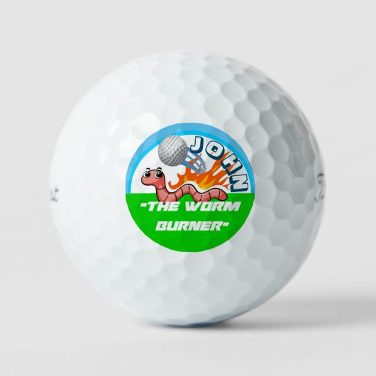 Balles De Golf "Worm Burner" Drôle Nom Personnalisé Golf Balls (Recto)