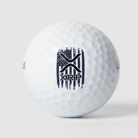 Balles De Golf XRP Cryptomonnaie USA Amérique (Devant)