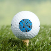 Balles De Golf "Yappy Dog Blue" Abstrait Wilson Golf Balls (T-shirt Insitu)