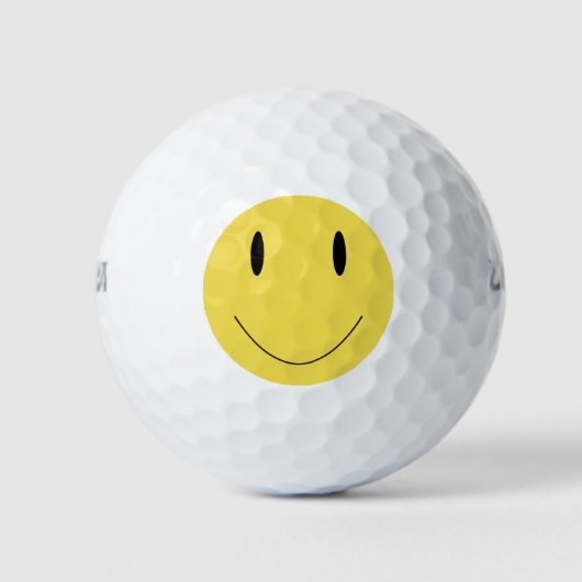 Balles De Golf Yellow smile face 001 (Devant)