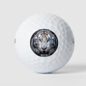 Balles De Golf Yeux Bleus Blancs (Devant)