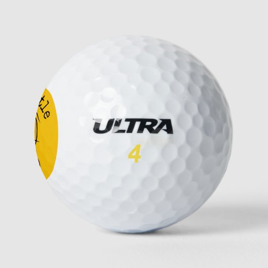Balles De Golf Yikes Emoji Jaune (Logo)