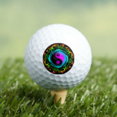 Balles De Golf Yin Yang Psychedelic Rainbow Tattoo (T-shirt Insitu)
