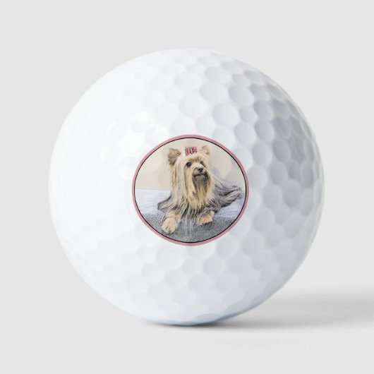 Balles De Golf Yorkshire Terrier Peinture - Cute Original Chien A (Recto)