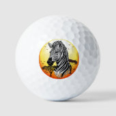 Balles De Golf Zebra African Savanna Wild Animal (Recto)