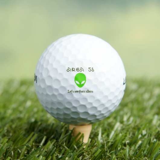 Balles De Golf Zone 51 Voyons les aliens (T-shirt Insitu)