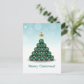 Balles de Noël en forme d'arbre Carte postale de v (Debout devant)