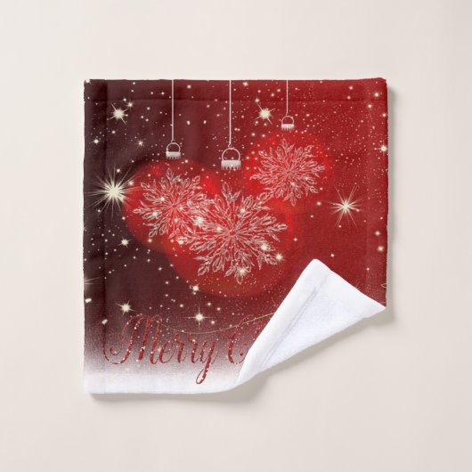 Balles de Noël Rouge Noël (Gant de toilette)