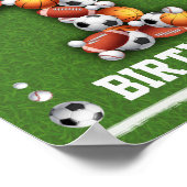 Balles de sport 1ère Affiche de bienvenue d'annive (Coin)