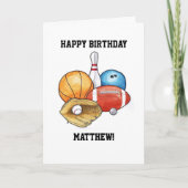Balles de sport Carte d'anniversaire personnalisée (Devant)