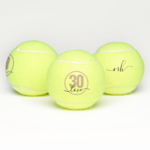 Balles De Tennis 30e anniversaire Monogrammed Custom 