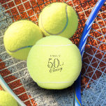 Balles De Tennis 50 et Classy Elegant Script Name 50th Birthday<br><div class="desc">50 et Classy Elegant Script Name 50th Birthday Tennis Balls. Le design a un devis 50 et Classy dans un script tendance et un nom - personnalisez avec votre nom et changez le numéro d'âge si vous voulez.</div>