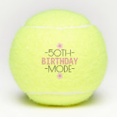 Balles De Tennis 50th Birthday Mode Pink Floral Personalized (Devant)