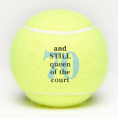 Balles De Tennis 70e anniversaire Funny Court Queen (Dos)