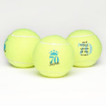 Balles De Tennis 70e anniversaire Funny Court Queen<br><div class="desc">Boule de tennis de 70ème anniversaire personnalisées et amusantes avec le nom et l'âge personnalisés et le dicton "70 et toujours reine du terrain" en violet et noir. Les couleurs et les polices peuvent être modifiées.</div>