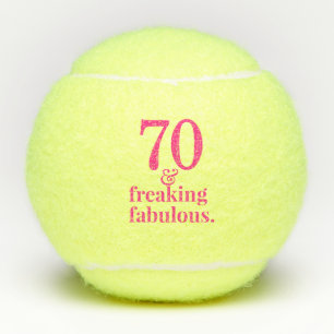 Balles De Tennis 70e anniversaire Funny & Fab Custom Age Rose