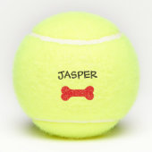 Balles De Tennis Ajouter le nom de votre chien Cute Bone (Dos)