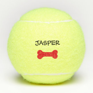 Balles De Tennis Ajouter le nom de votre chien Cute Bone