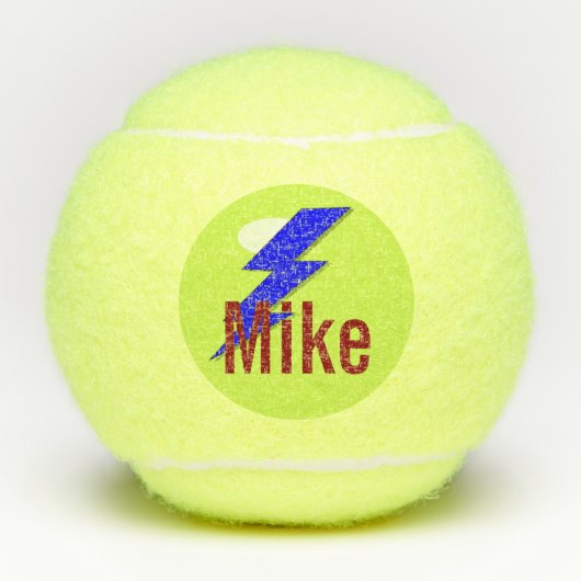 Balles De Tennis Ajouter un nom Custom Lightning Tennis Balls Ensem (Devant)
