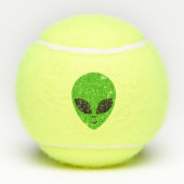 Balles De Tennis alien vert tête pour science-fiction extraterrestr (Dos)
