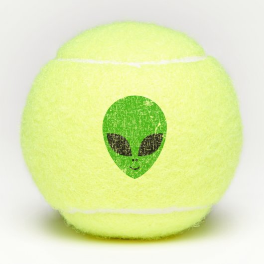 Balles De Tennis alien vert tête pour science-fiction extraterrestr (Devant)