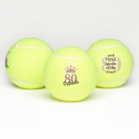 Balles De Tennis Amusant moderne 80e anniversaire Cour Queen (Multiple)
