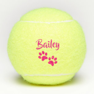 Balles De Tennis Animal familier personnalisé par PawPrint de rose