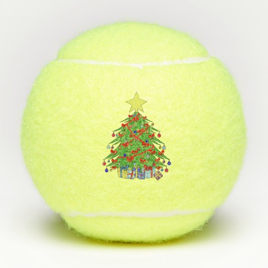 Balles De Tennis Arbre de Noël (Devant)