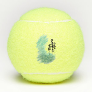 Balles De Tennis art de l'arbre vert scandinave simple moderne ment