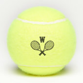 Balles De Tennis Bal de tennis avec initiale et raquettes (Dos)
