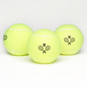 Balles De Tennis Bal de tennis avec initiale et raquettes (Multiple)