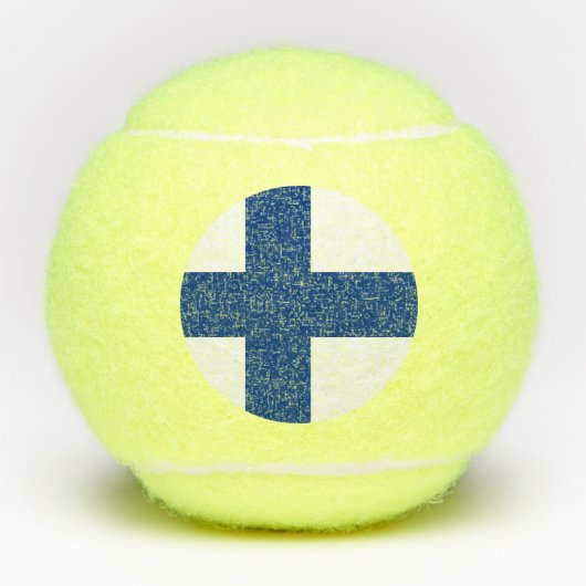Balles De Tennis Bal de Tennis Patriotique avec Drapeau de Finlande (Devant)