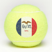 Balles De Tennis Bal de Tennis Patriotique avec Drapeau de l'Iowa, (Devant)