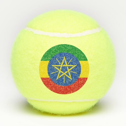 Balles De Tennis Bal de Tennis Patriotique avec Drapeau d'Ethiopie (Dos)
