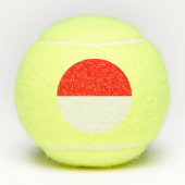 Balles De Tennis Bal de tennis patriotique avec drapeau d'Indonésie (Devant)