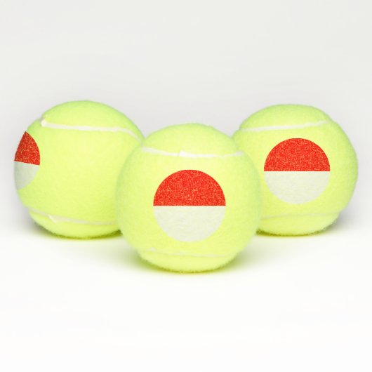 Balles De Tennis Bal de tennis patriotique avec drapeau d'Indonésie (Multiple)