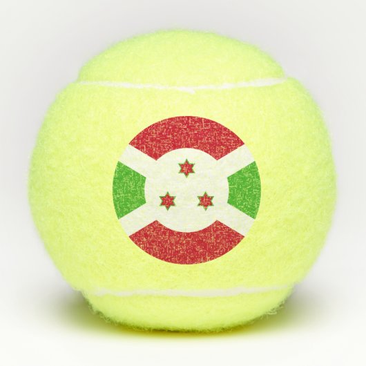 Balles De Tennis Bal de tennis patriotique avec drapeau du Burundi (Devant)